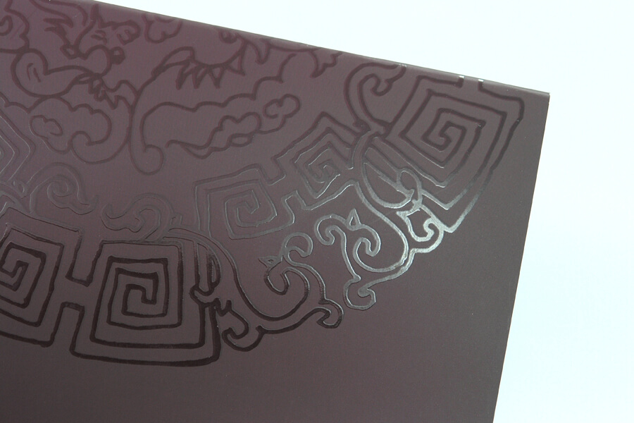 Elegant greeting card with partial UV spot coating, decorative and textured for festivals | Hug Packaging