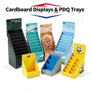 Custom Cardboard Displays & PDQ Trays, Retail Point‑of‑Sale Corrugated Display Trays For Store Shelf Merchandising
