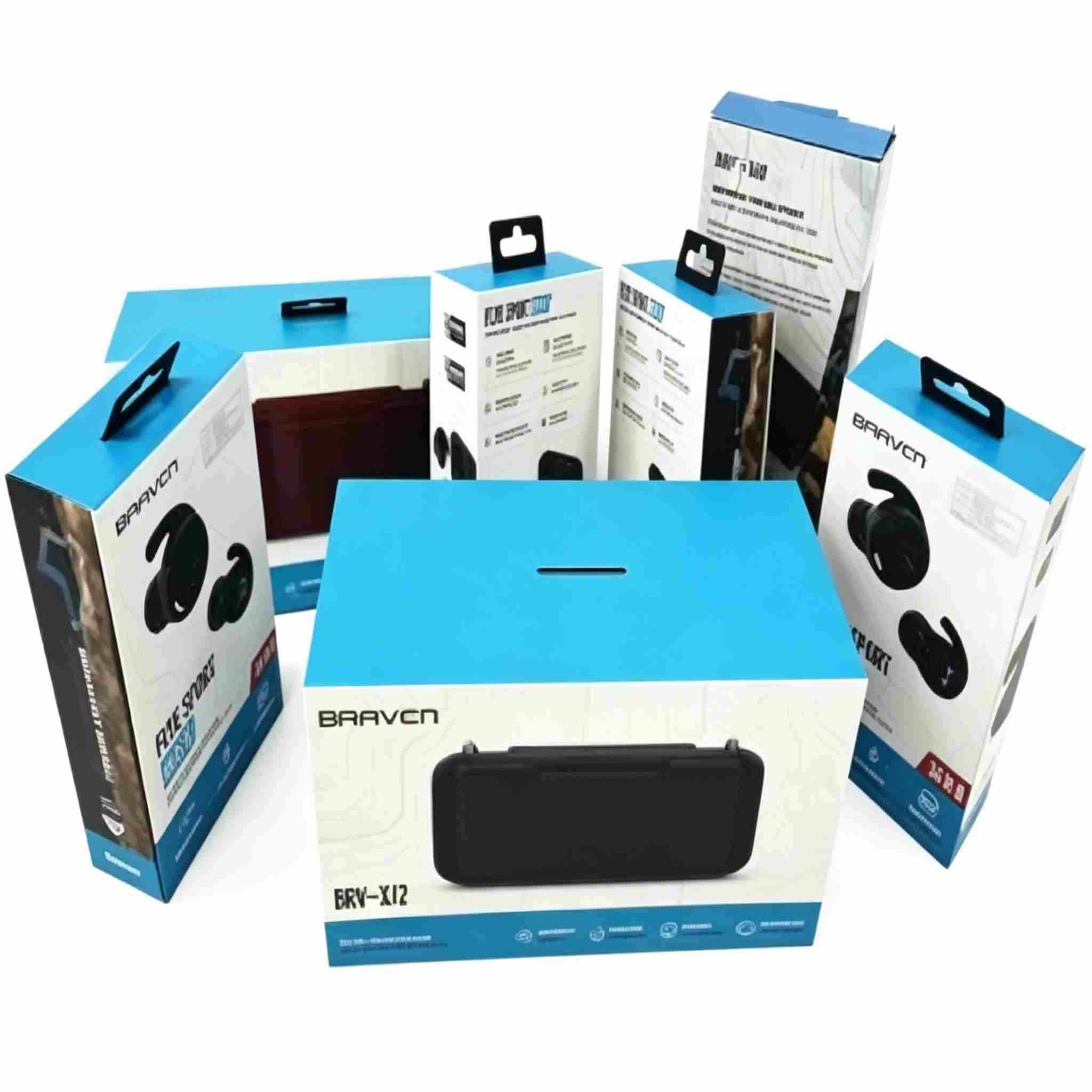 Custom 3C electronics retail paper boxes
