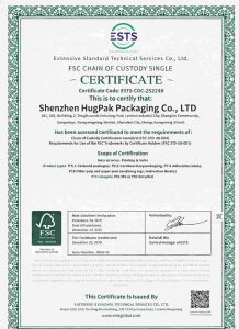 custom packaging FSC certification