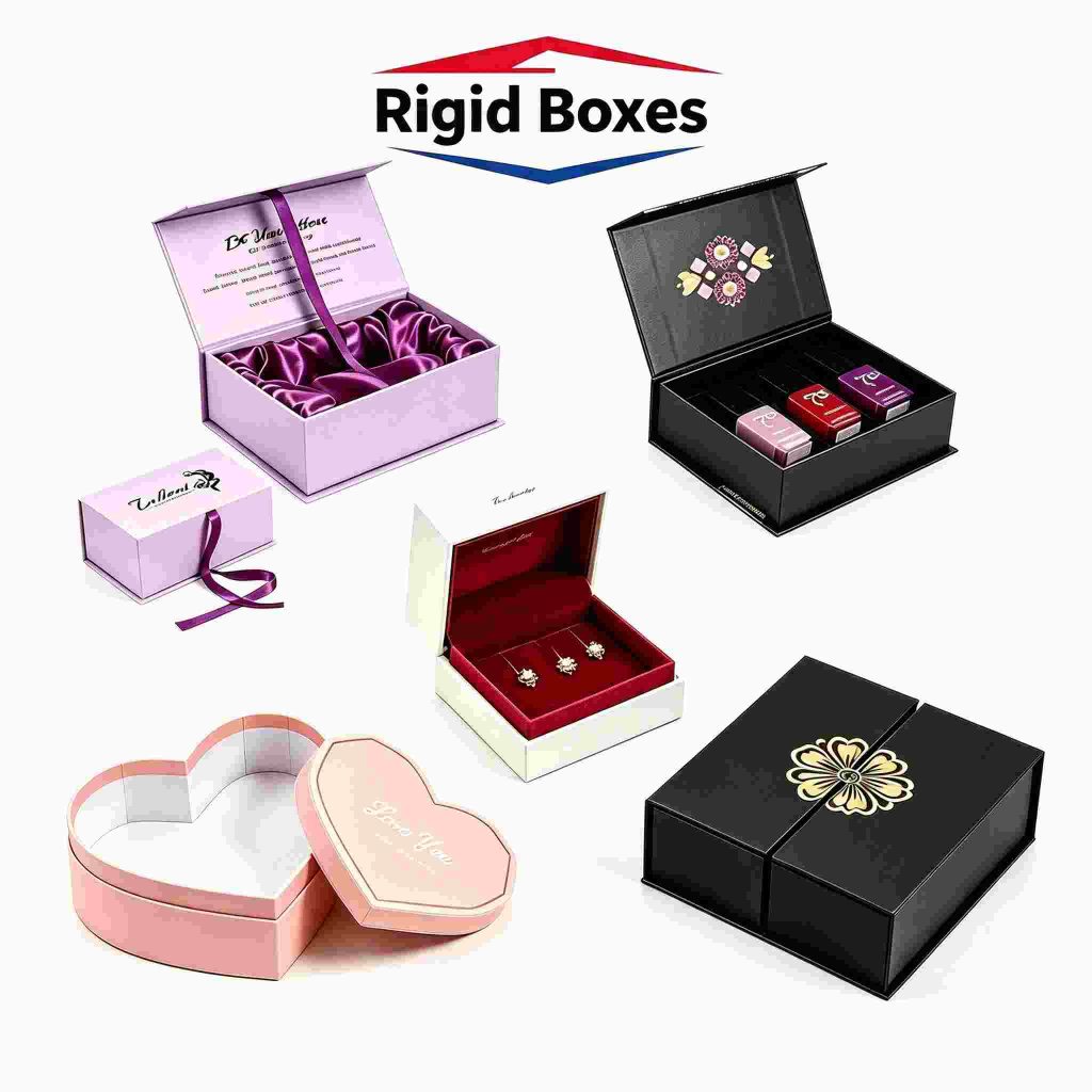 Custom Luxury Rigid Cardboard Boxes, Sturdy Hard Paper Gift Boxes for Retail & Premium Product Packaging