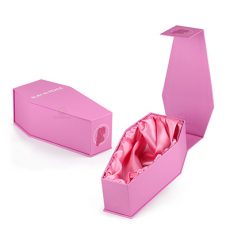 Coffin Shaped Hair Extension Packaging Flip Lid Box With Velvet