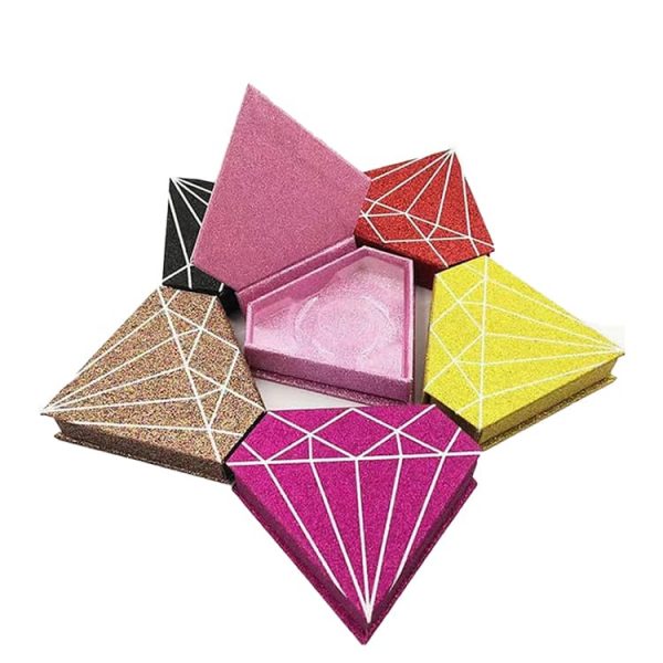 Creative Design Custom Made Diamond Shaped Fake Lashes Packaging Boxes ...