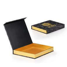 Custom Cardboard Flip Lid Magnetic Book Shaped Lashes Boxes Packaging For Brand Blinx-Lashes