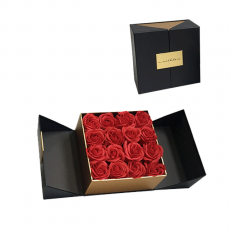 OEM Factory Custom Elegant Rigid Cardboard Double Open Floral Packaging Gift Flower Box For Wedding