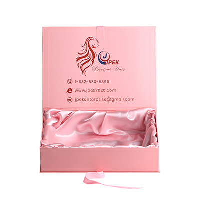 Magnetic Gift Boxes With Cloure Ribbon For human hair wigs