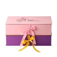Magnetic Gift Boxes With Cloure Ribbon For human hair wigs