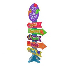 Floor Standee Cardboard Signpost