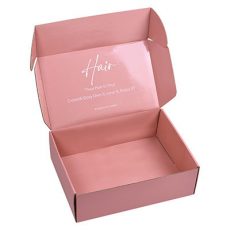 Wholesale Custom Pink Corrugated Shipping Boxes For Hair Extension Packaging
