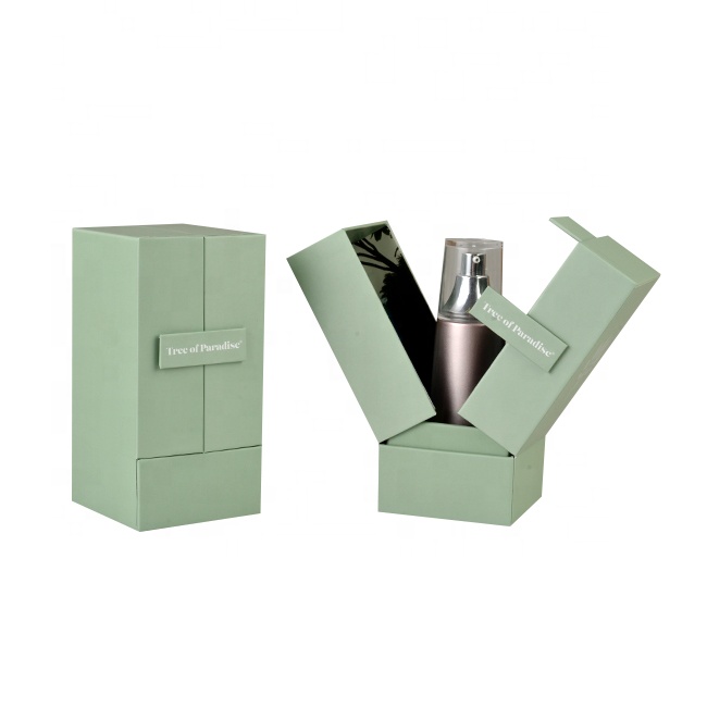 Custom Made Famous Brand Double Open Rigid Cardboard Perfume Box
