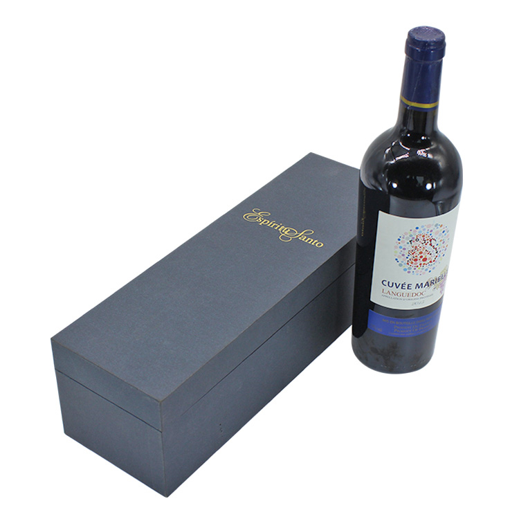 Rigid Cardboard Flip Lid Gift Box With Foam Insert Packaging For Wine