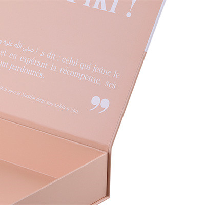 Custom Printed Pink Gift Box With Flip Lid