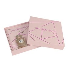 Pink Cardboard Scent Gift Packaging Lid And Base Perfume Box
