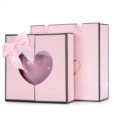 Cardboard gift box with transparent PVC window to showcase inner gifts Wedding Gift Box | Hug Packaging