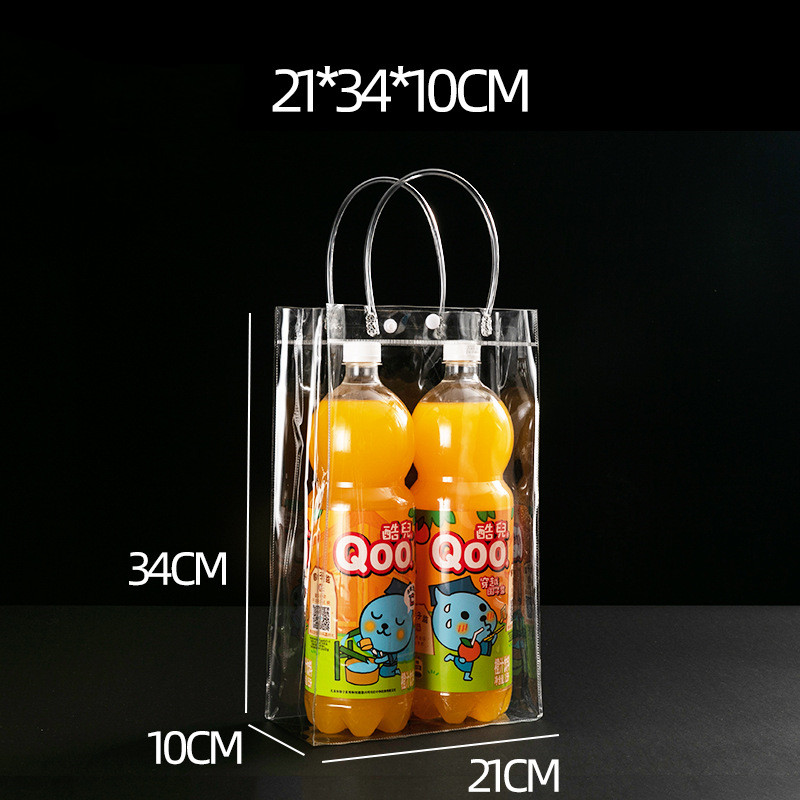 Safe clear poly bags with handle for snacks, nuts, dried fruits and frozen food | Hug Packaging
