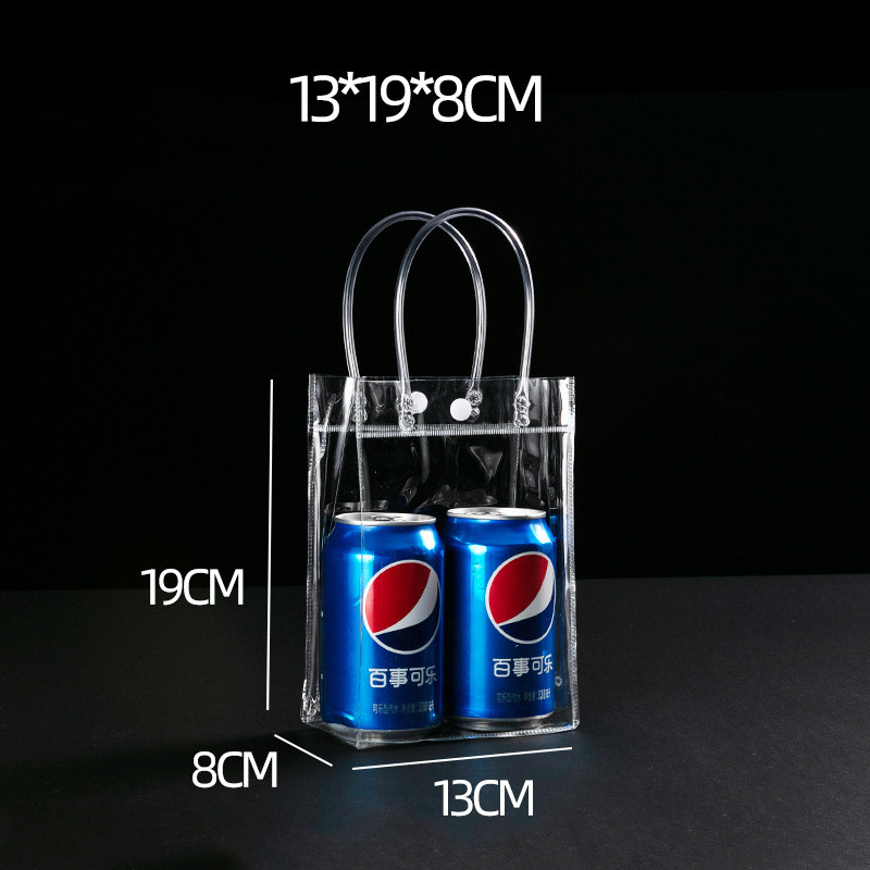 Safe clear PET plastic bag with handle for food, cake and pastry packaging | Hug Packaging