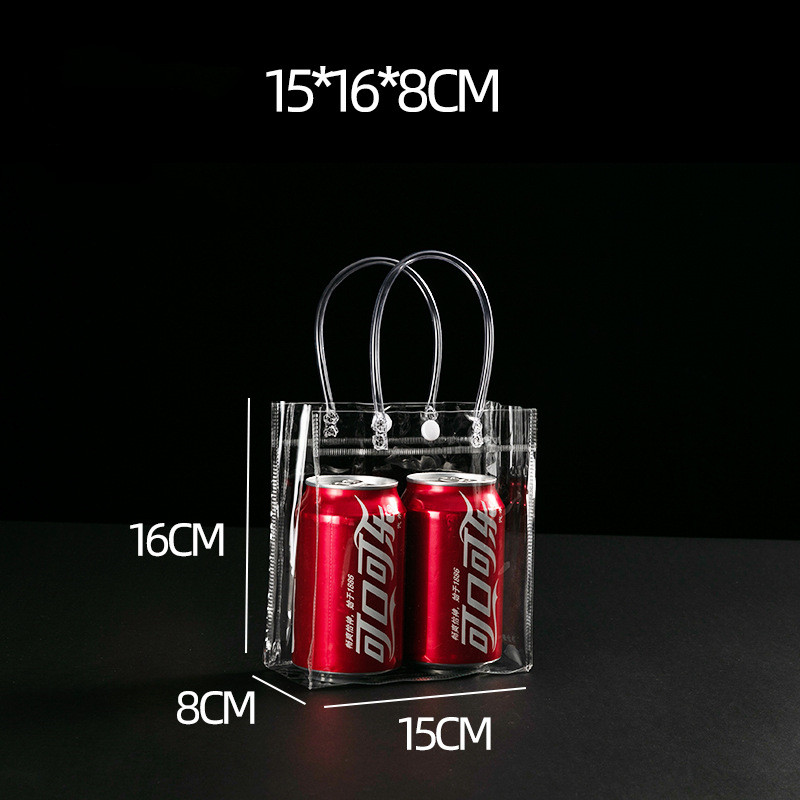 High-clarity PET carry bag with reinforced handle for heavy goods | Hug Packaging