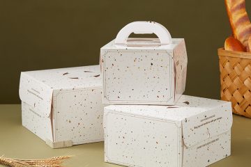 Brightly printed birthday cake box with festive design patterns | Hug Packaging