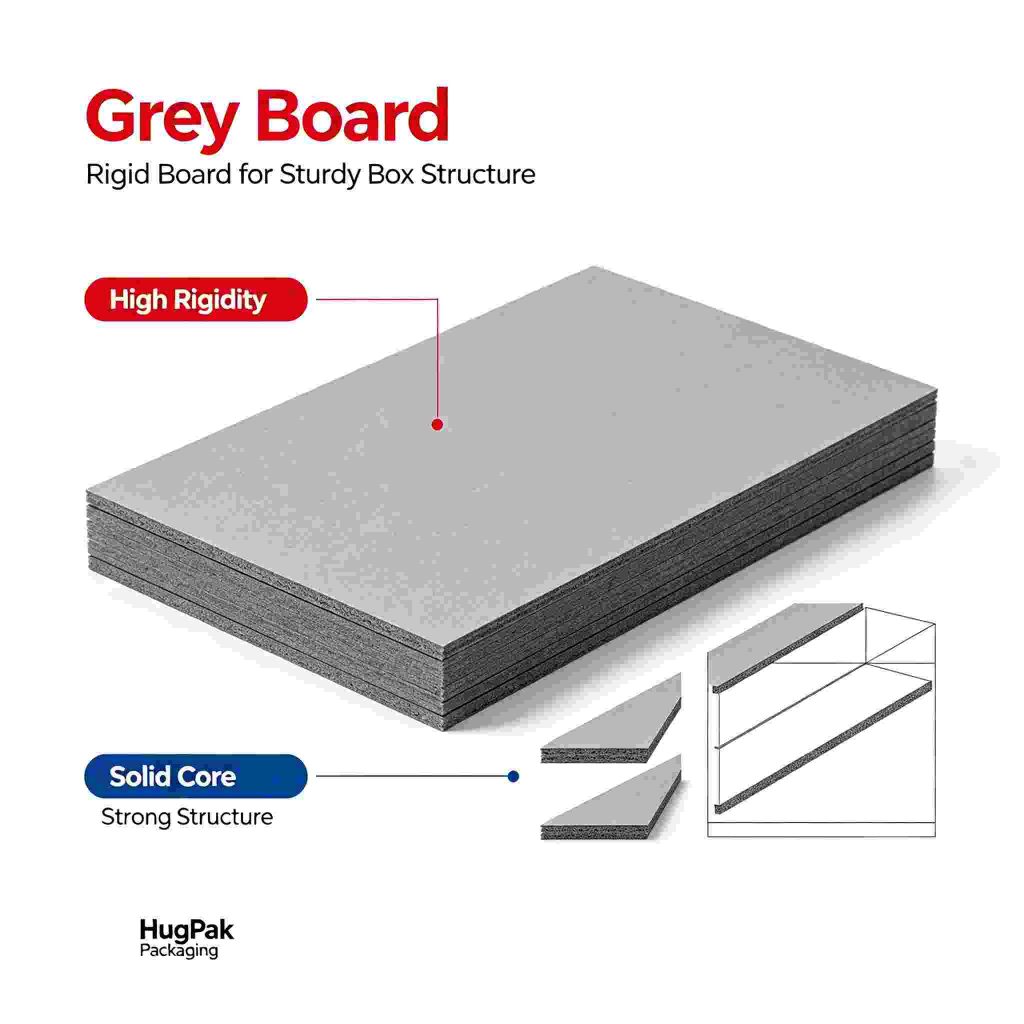 Grey board for custom paper packaging gift boxes
